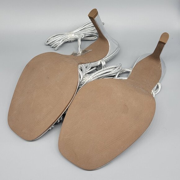 Seychelles Te Amo Silver High Heel Sandals NWOT - Picture 9 of 16